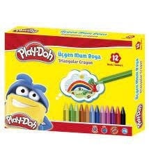 Mum Boya- Play-doh Jumbo Üçgen Crayon 12 Renk 11mm