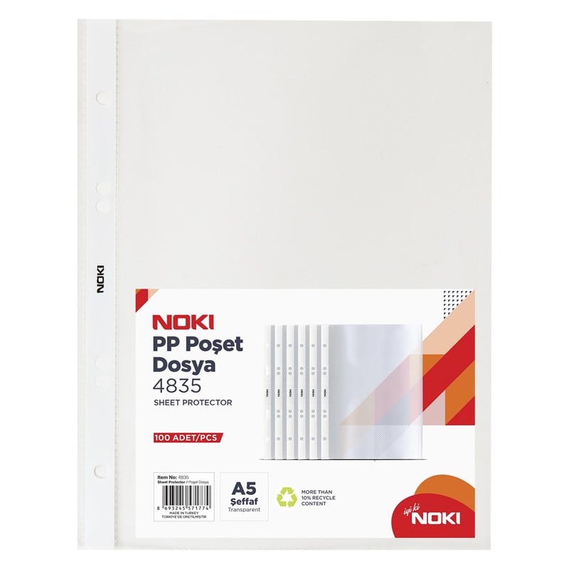 Noki A5 100'lü Poşet Dosya- 4835