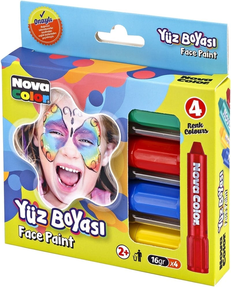Nova Color Yüz Boyası 4 Renk Set
