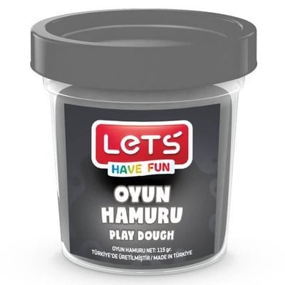 Oyun Hamuru- Lets Tek Renk Grı 115 Gr. (şeffaf Bardak)