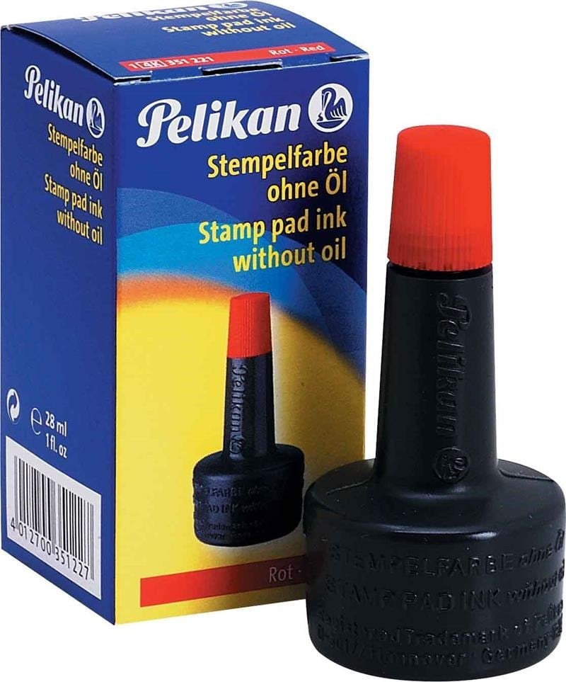 Pelikan Istampa Mürekkebi Kırmızı 30cc 