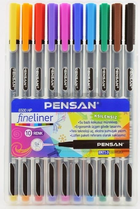 Pensan Fineliner 6500 10’lu Plastik Kutu