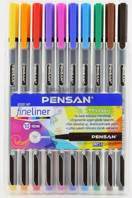 Pensan Fineliner 6500 10’lu Plastik Kutu