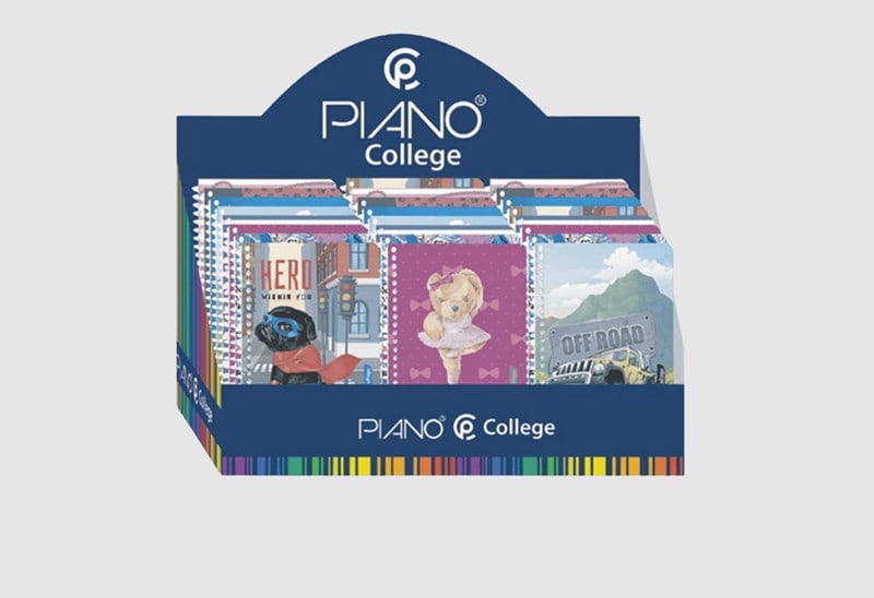 Piano Bloknot A6 PP Desenli Spr 60yp C+K 36’lı Kutu
