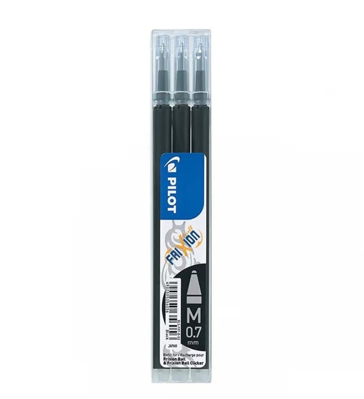 Pilot Frixion Refil 0.7 Siyah 3’lü Set 12'li Kutu