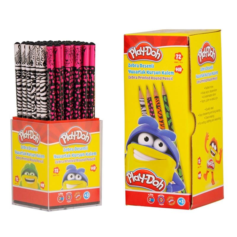 Play-Doh Zebra Yuvarlak Kurşun Kalem 72'li Stand