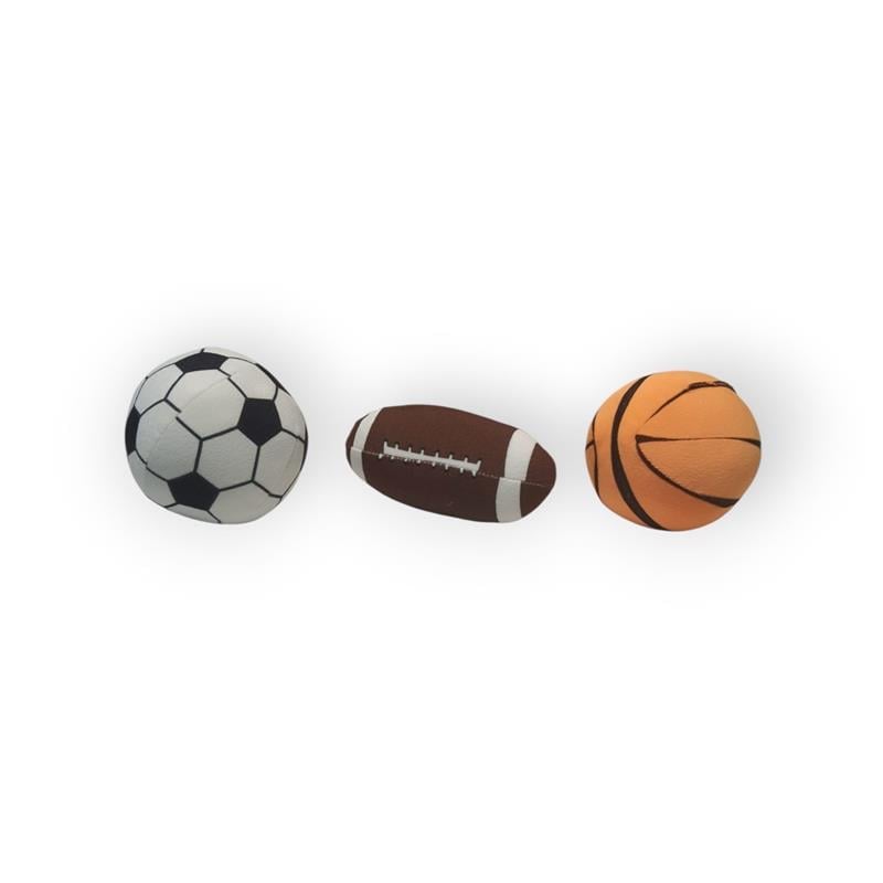POFİDİK TOP SETİ FUTBOL BASKETBOL AMERİKAN FUTBOLU 10 CM 3'LÜ 