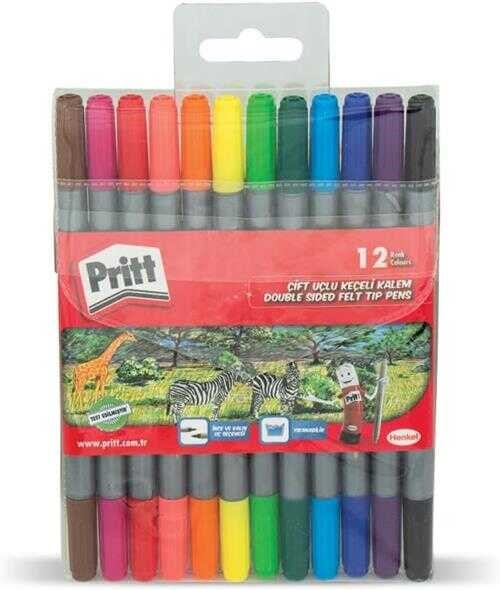 Pritt-Çift Uçlu Keçeli Kalem 12 Renk