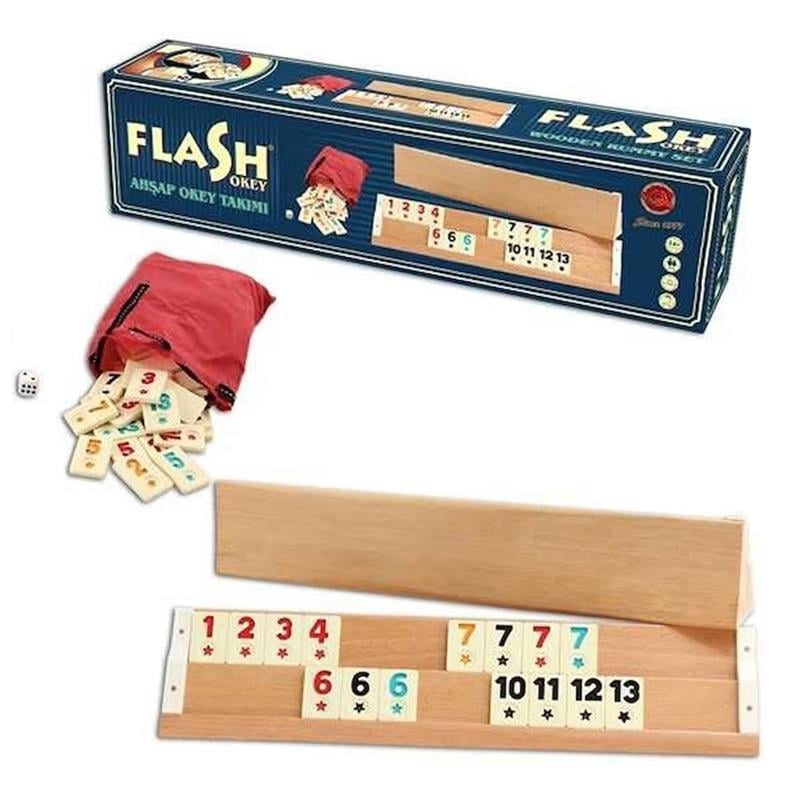 Star Flash Ahşap Okey Takımı