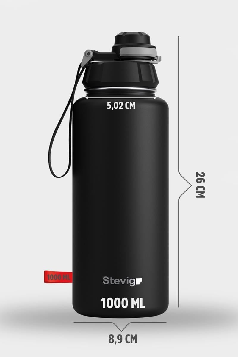 STEVIG Matara Çelik 1000ml Siyah