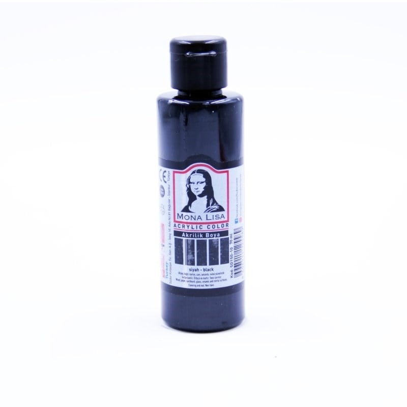 Südor Monalisa Akrilik Boya 70 Ml Siyah 12'li Paket
