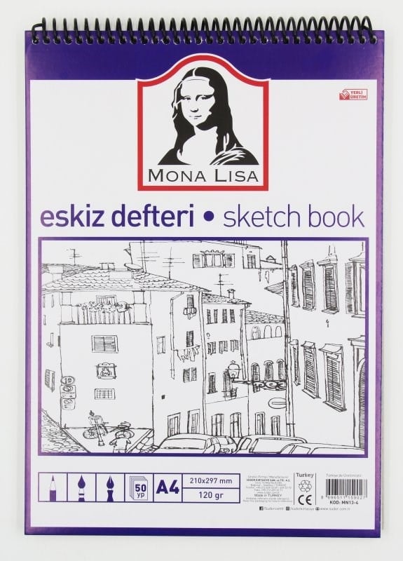 Südor Monalisa Eskiz Defteri A4 120 G 50 Yp Telli