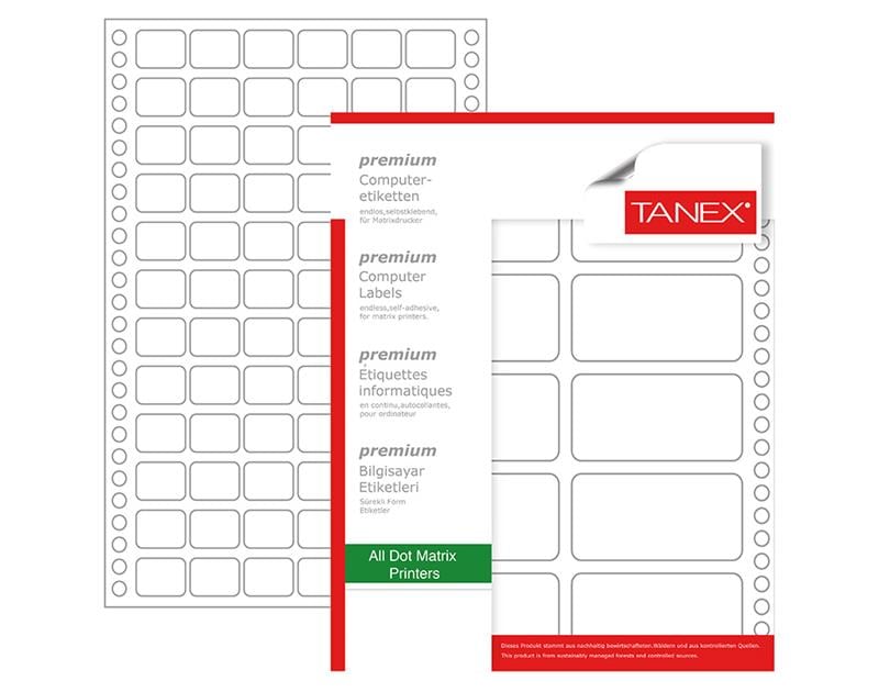 Tanex Bilgisayar Etiket 17x25 Mm 8700 Adet Etiket