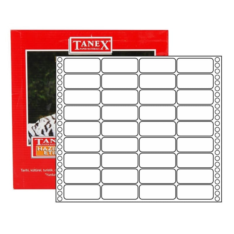 Tanex Bilgisayar Etiket 22x55 Mm 3172 Adet Etiket