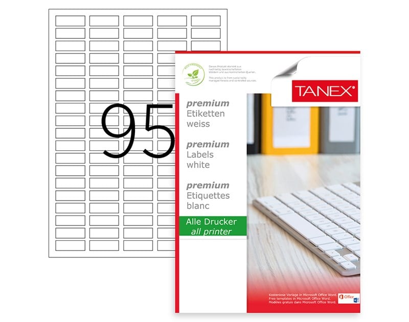Tanex Laser Etiket Tw-2095 30x12mm 100 Adet