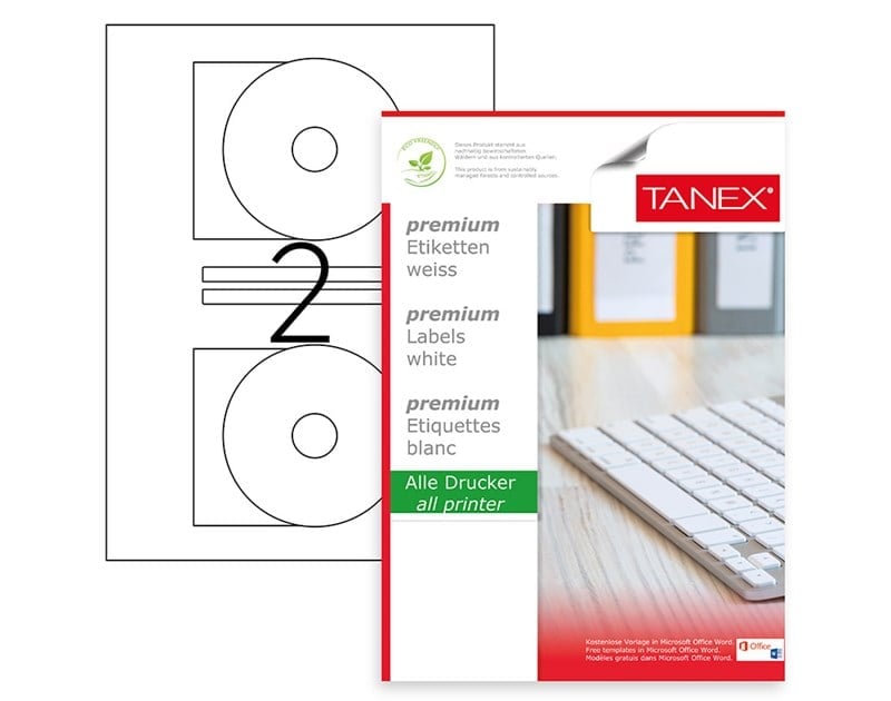 Tanex Laser Etiket Tw-2116 116x41 Mm 100 Adet