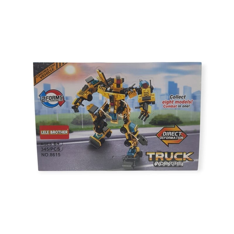 Truck Workers 8'i 1 Arada Dönüşebilen İş Makineleri Seti 
