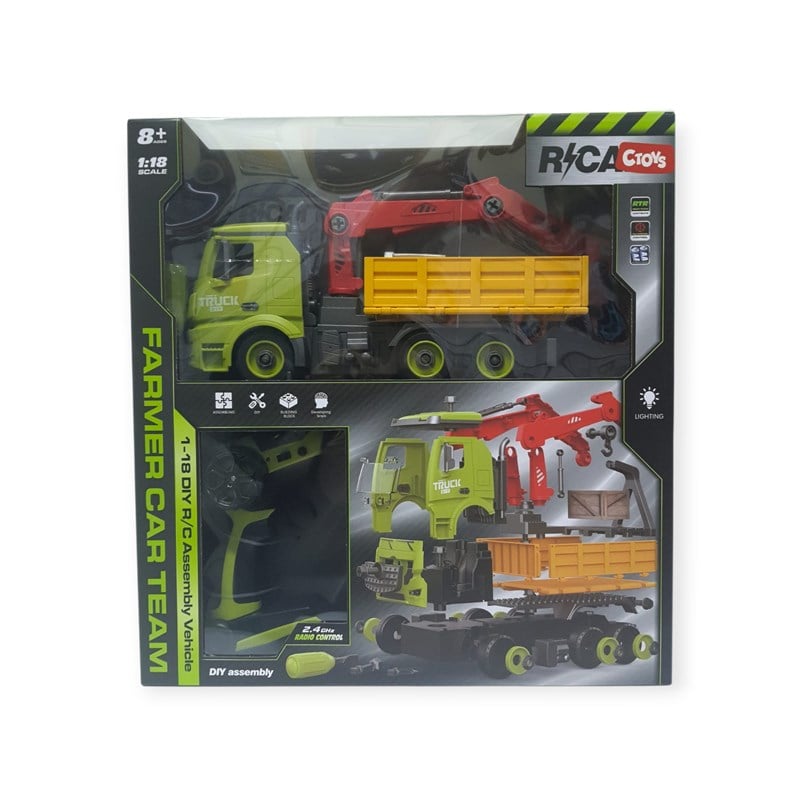 Usb Şarjlı Kumandalı Sök Tak Vinçli Kamyon 1:18