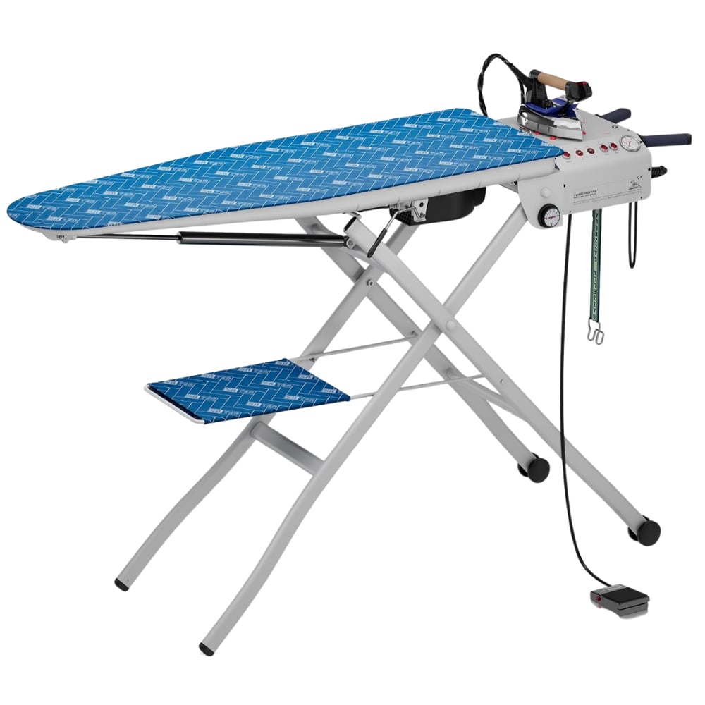 Harmony SM/PSA 2101 AD Katlanabilir Kazanlı ve Fanlı Ütü Masası – 1 Lt Dar Tip, Amortisörlü Profesyonel Model