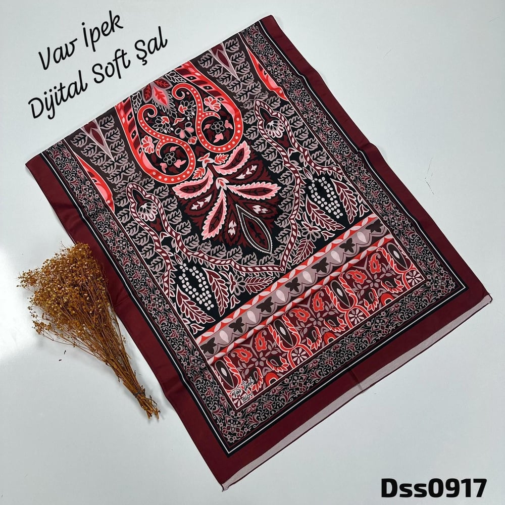 N-140 Vav İpek Dijital Soft Şal