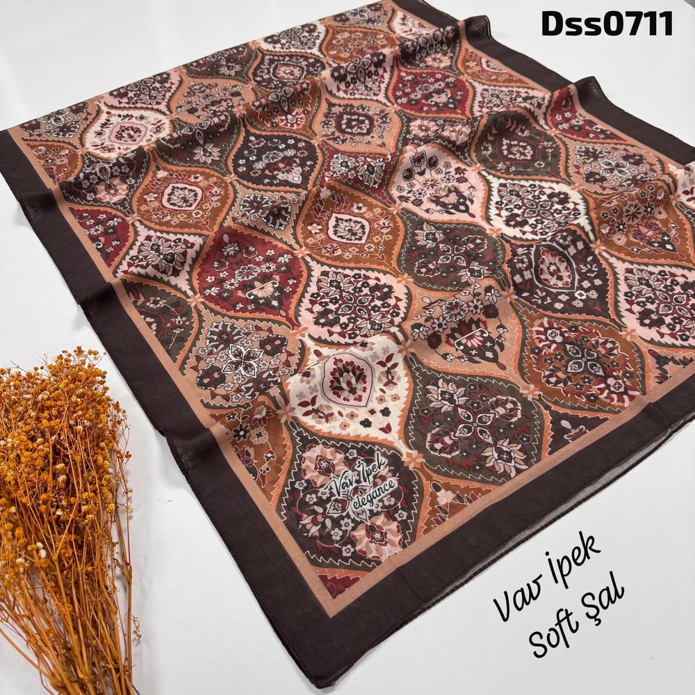 N-99 Vav İpek Dijital Soft Şal