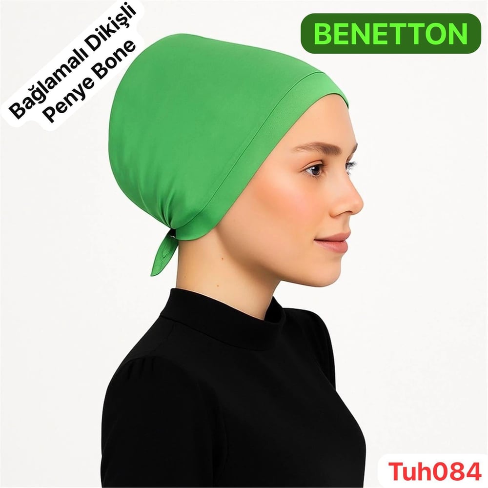 Bağlamalı Dikişli Penye Bone - Benetton