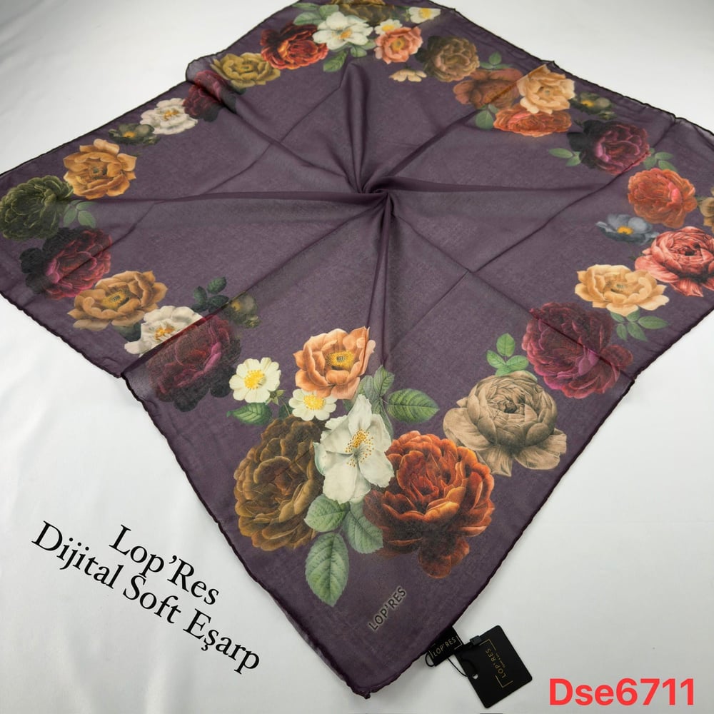K-1051 Lopres El Dikişli Soft Eşarp