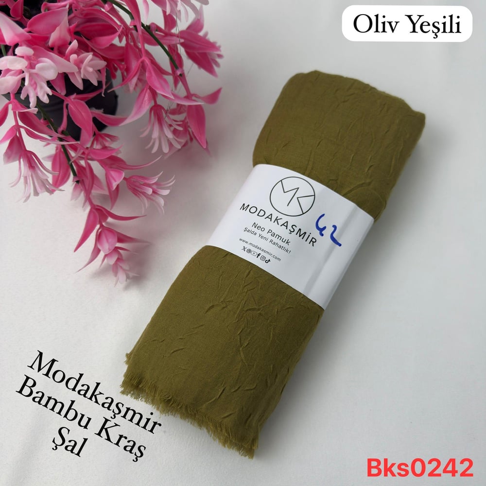 L-96 Modakaşmir Bambu Kraş Şal