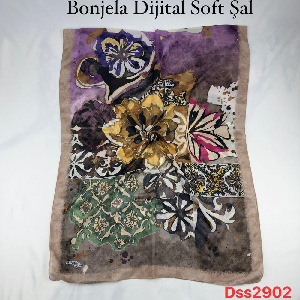 N-384 Bonjela Dijital Soft Şal
