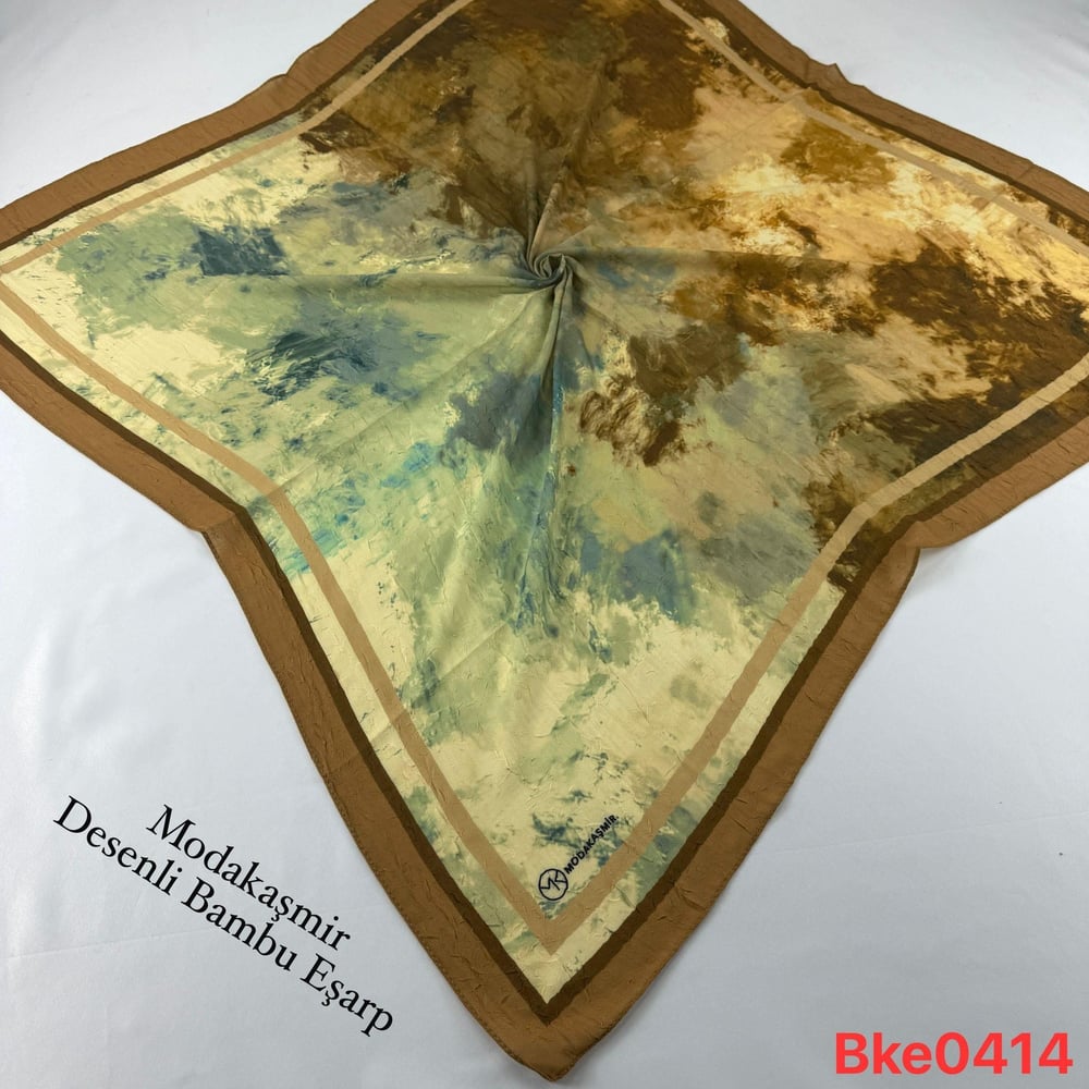 U-74 Modakaşmir Desenli Bambu Eşarp