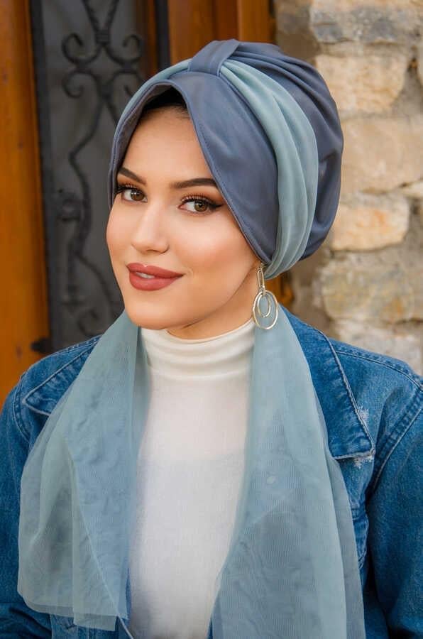 Füme Soft Fularlı Şapka Bone