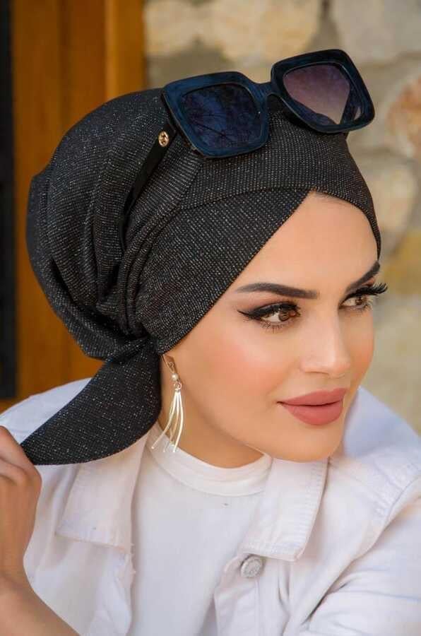 Siyah Simli Çapraz Bone