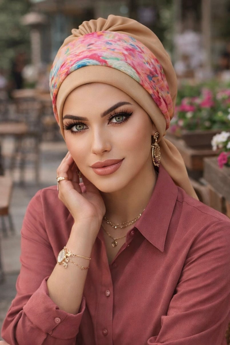 Bej Rengi Batik Desen Bantlı Bone