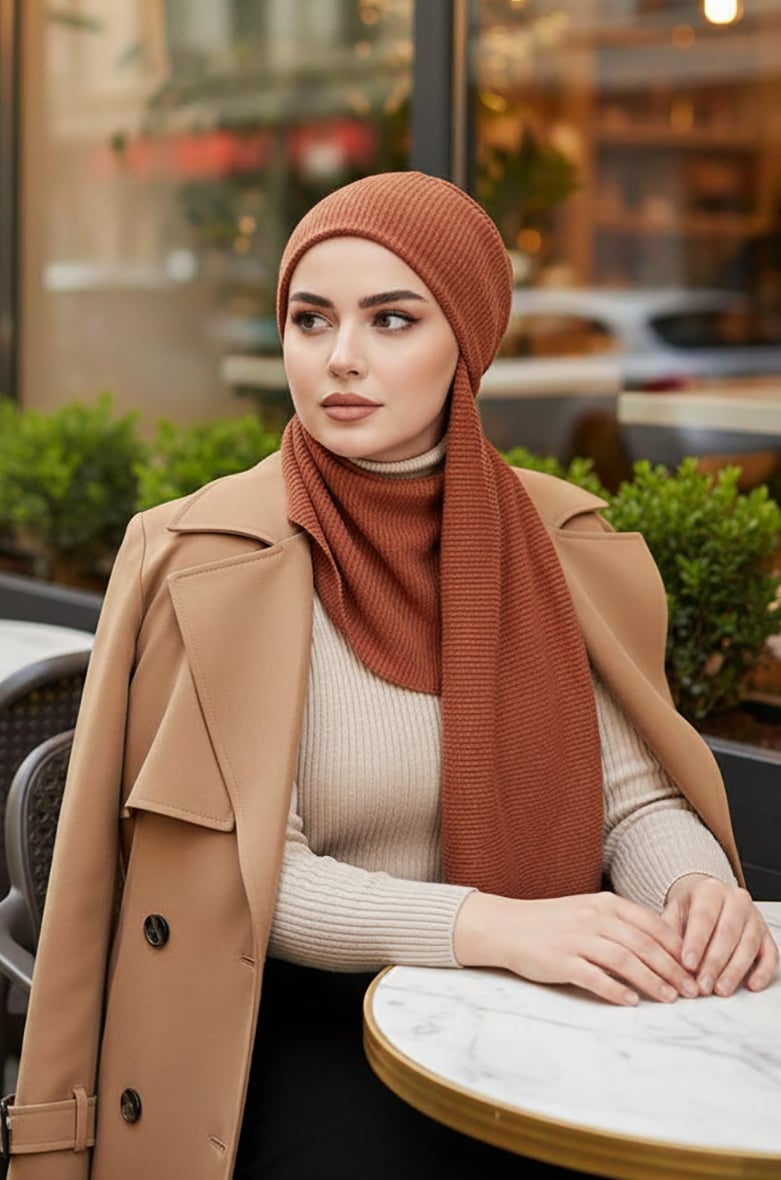Taba Kışlık Kelebek Bone Şal