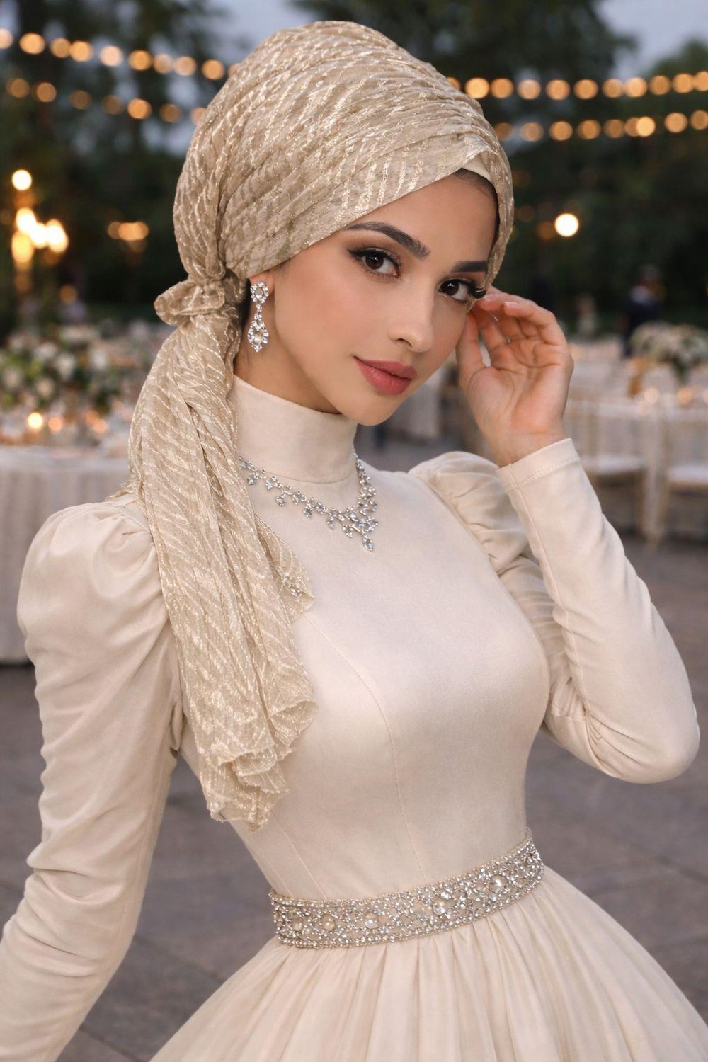 Dore Yakma Tül Tokalı Bone