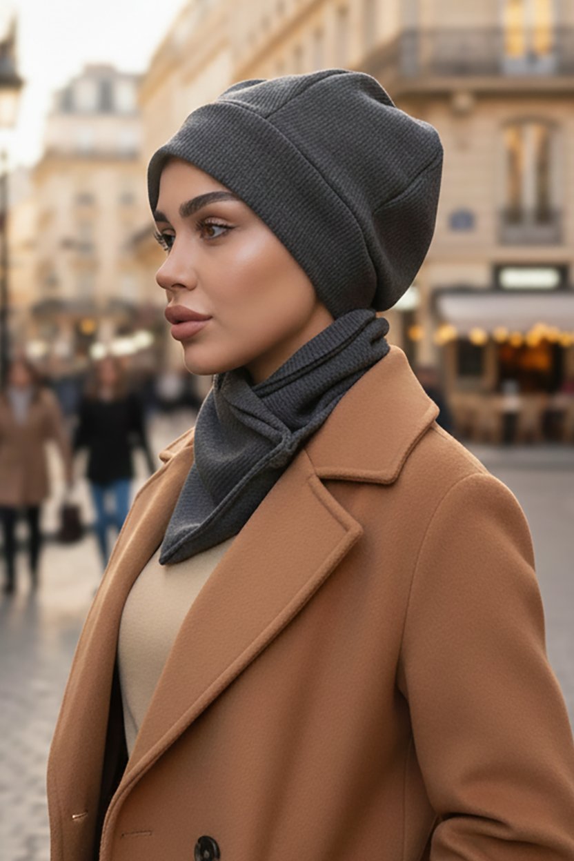 Antrasit Triko Bere Ve Etol Takım