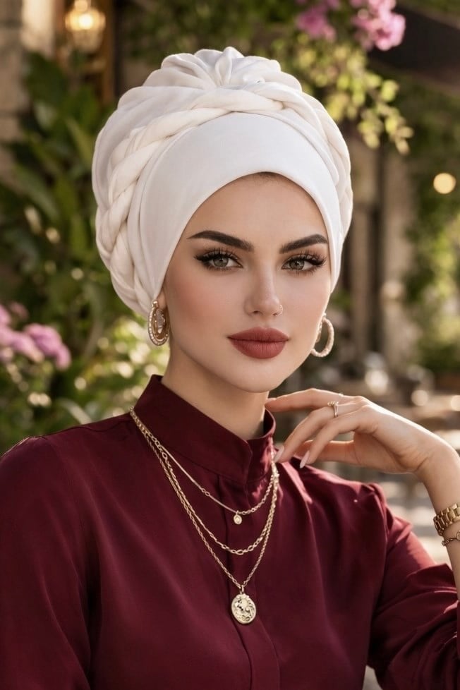 Kırık Beyaz Burgulu Bone