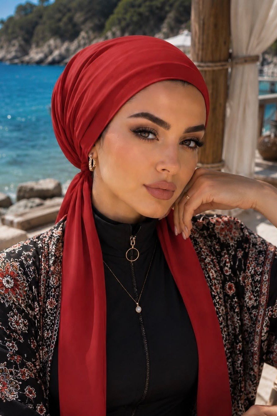 Kırmızı Önü Düz Deniz - Havuz Bonesi
