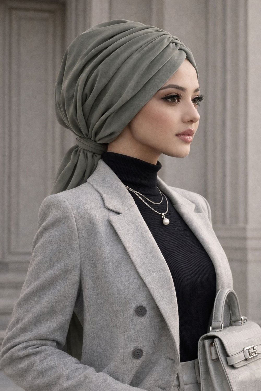 Kuşkonmaz Şifon Tokalı Bone