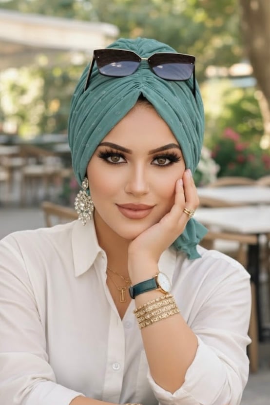 Mint Ponpon Tokalı Bone