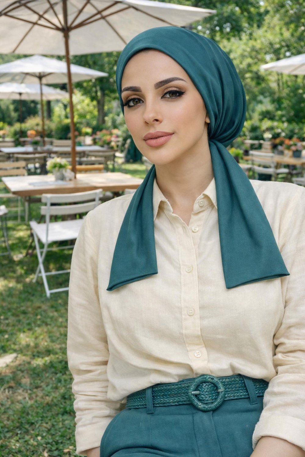 Petrol Eşarp Bone