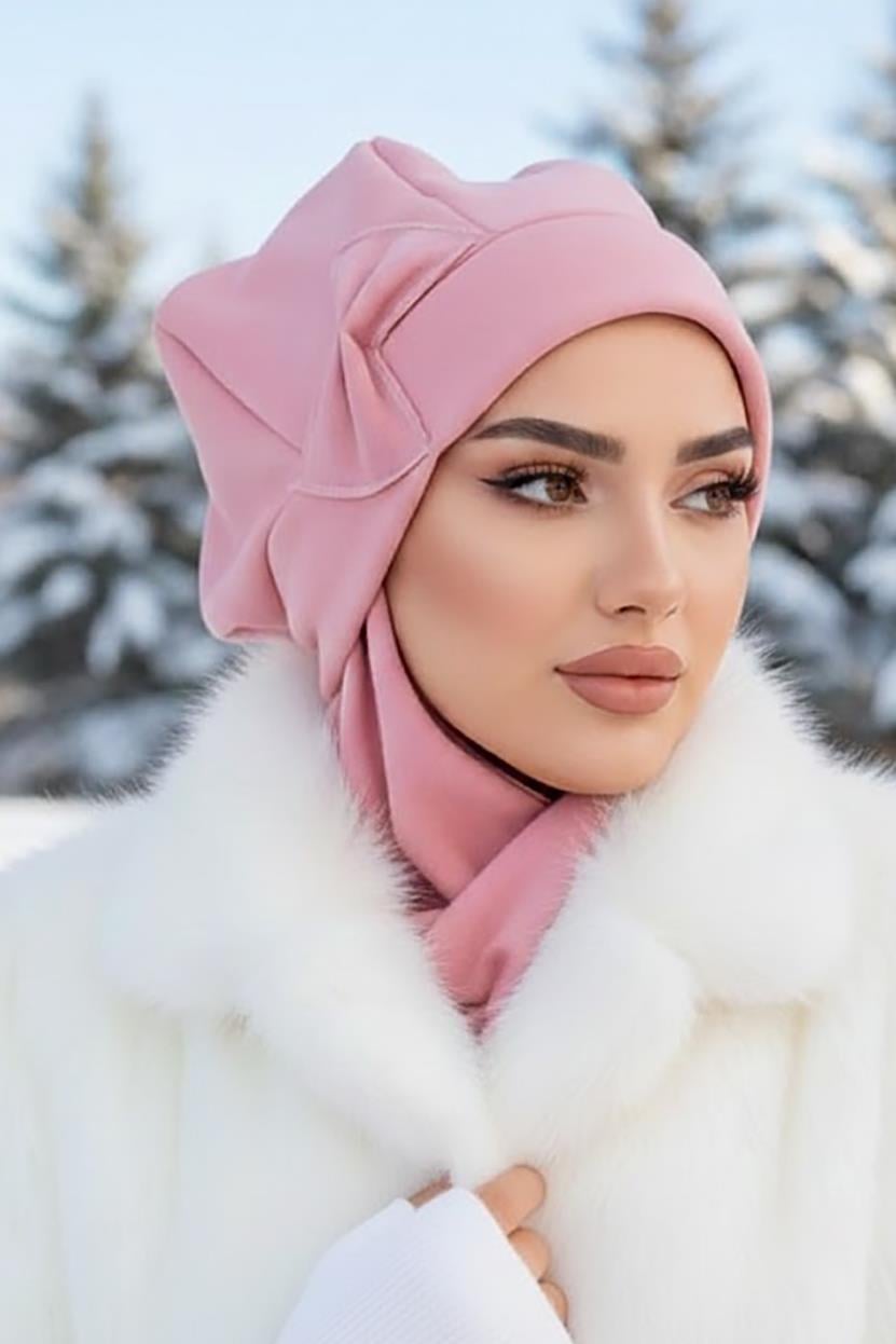 Pudra Fiyonklu Tesettür Bere