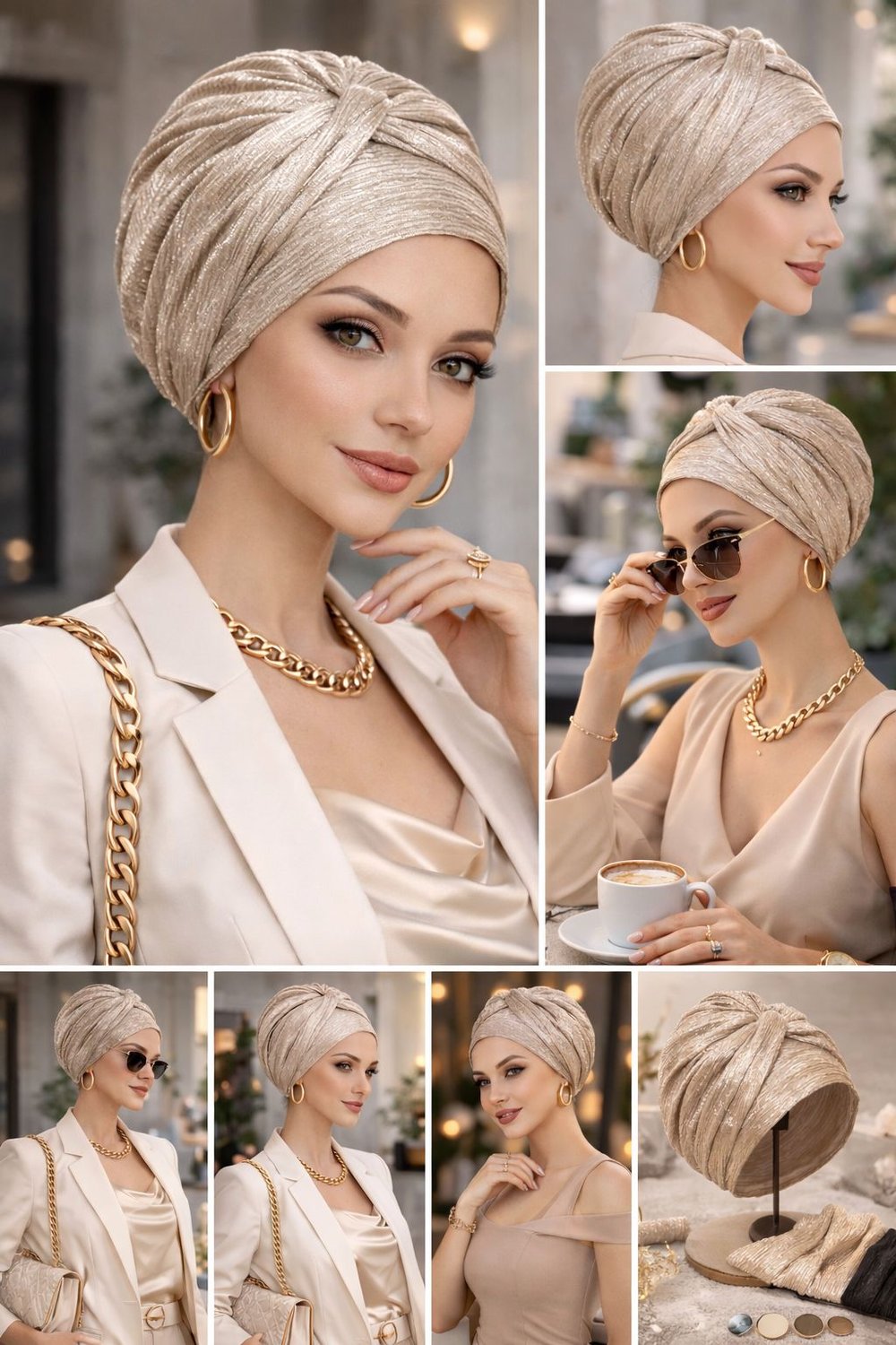 Rose Gold Piliseli Burgu Detaylı Bone