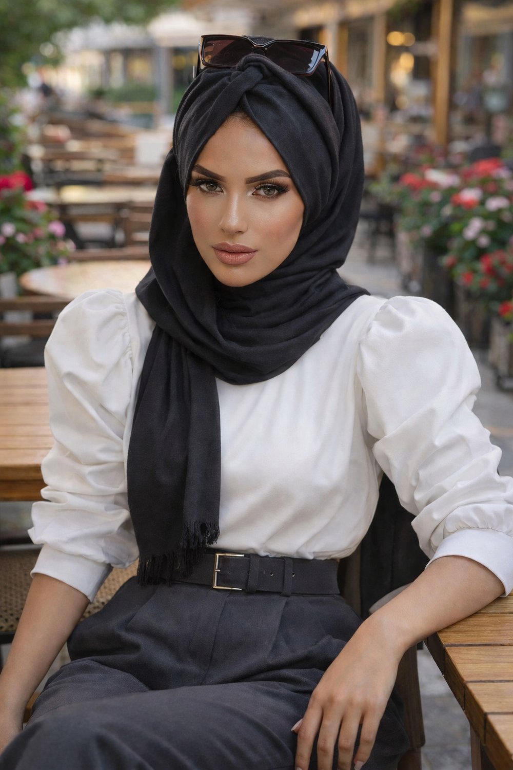 Siyah Kırçıllı Gri Burgu Hazır Şal