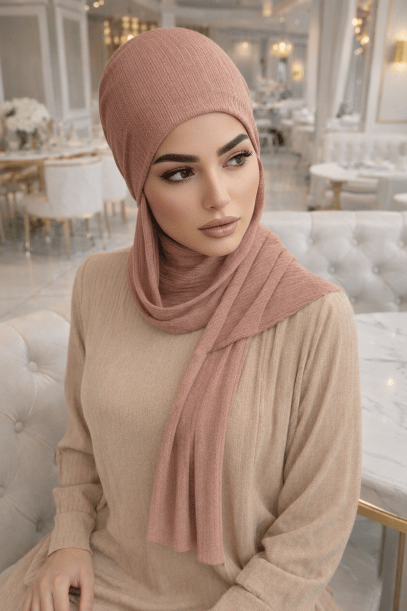 Pudra Kelebek Bone Şal