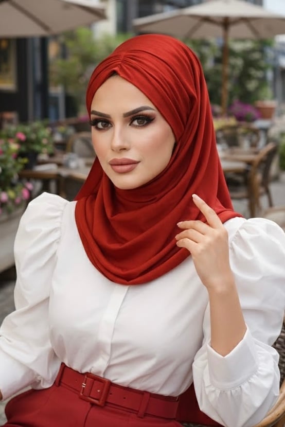 Taba Büzgülü Hazır Şal Eşarp