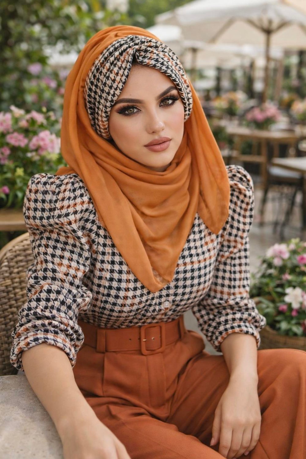 Taba Kazayağı Kışlık Hazır Şal