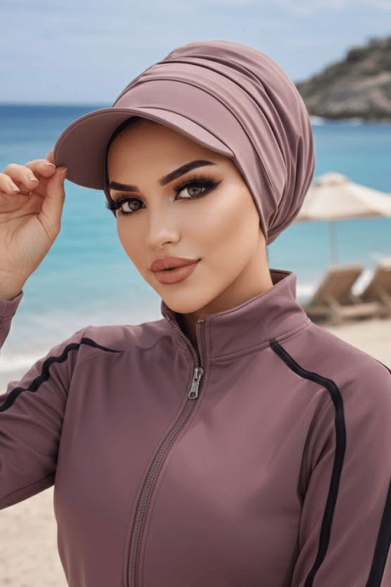 Taş Rengi Havuz - Deniz Şapkası / Mayo Üstüne Kullanılabilir