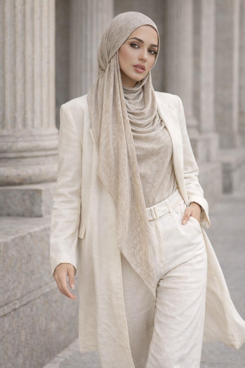 Vizon Melanj Bandana Bone Şal