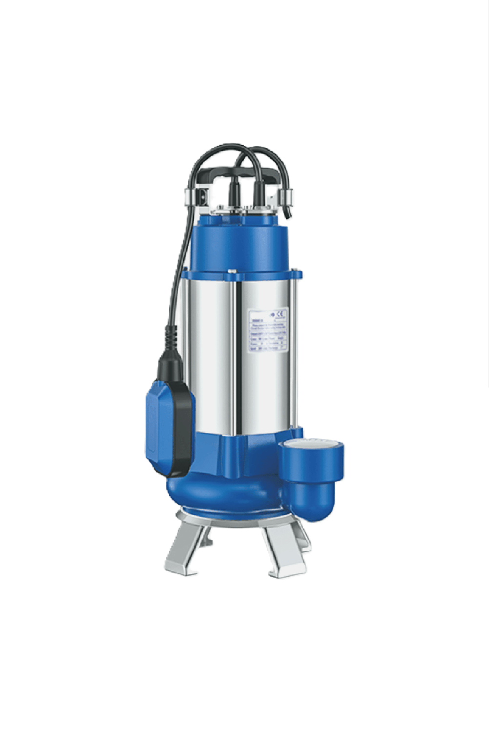 H1100F 1.5 Hp Flatörlü Kirli Atık Temiz Su Açık Vortex Fanlı Dalgıç Drenaj Pompası